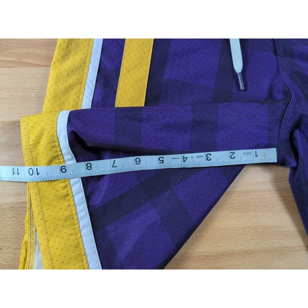 Nike Men's Board Shorts Size Medium 31 Purple Gold 6.0 Swoosh Swim